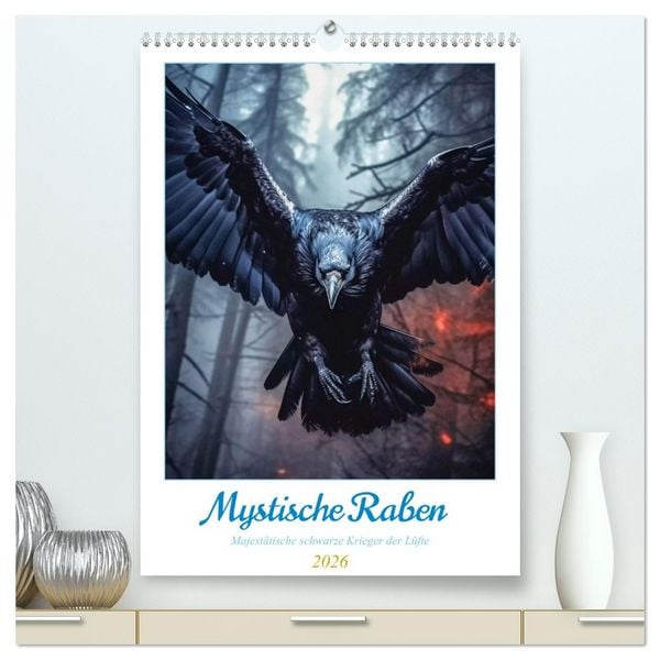 Produktbild: Mystische Raben (hochwertiger Premium Wandkalender 2026 DIN A2 hoch), Kunstdruck in Hochglanz