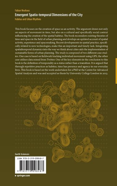 Produktbild: Emergent Spatio-temporal Dimensions of the City