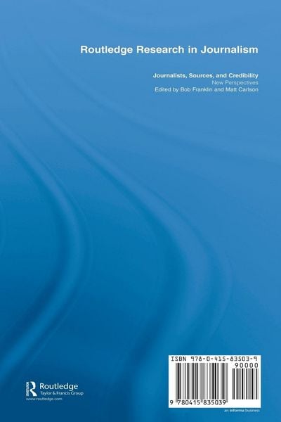 Produktbild: Journalists, Sources, and Credibility