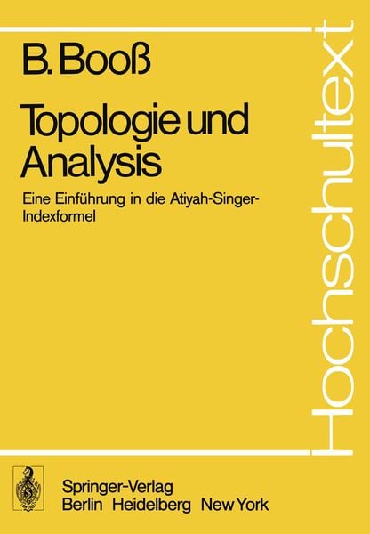 Topologie und Analysis, Taschenbuch von B. Booss, Springer Berlin, 9783540084518