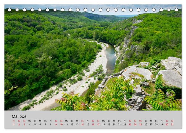 Produktbild: Bezaubernde Ard&egrave;che (Tischkalender 2026 DIN A5 quer), CALVENDO Monatskalender