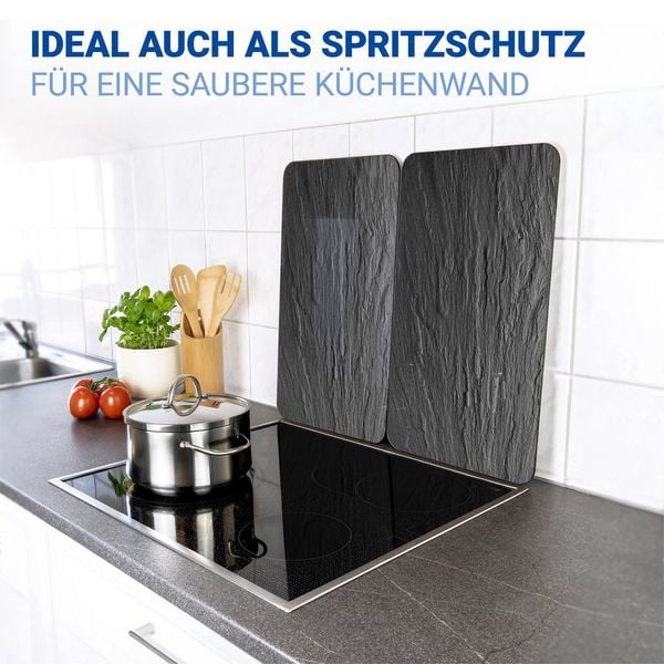 Produktbild: Herdabdeckplatte Universal Mod. Schiefer, 2er Set, f&uuml;r alle Herdarten geeignet