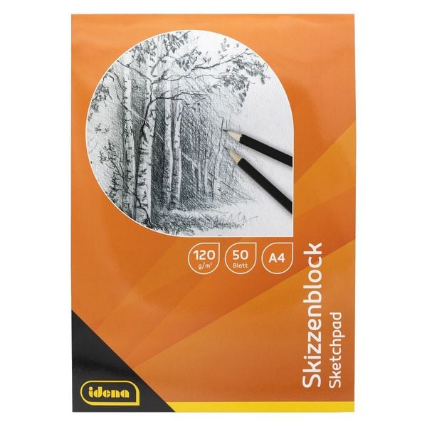 Produktbild: Idena Skizzenblock 120g/m&sup2; DIN A4 50 Blatt