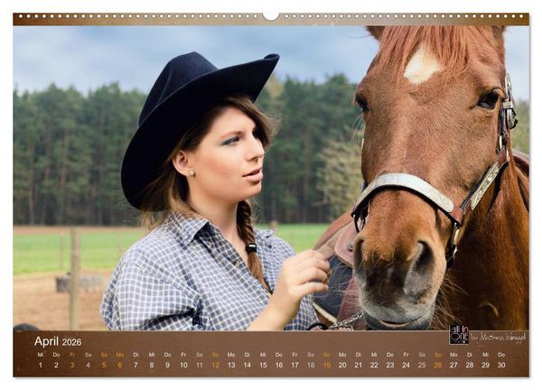 Produktbild: Western Girls (hochwertiger Premium Wandkalender 2026 DIN A2 quer), Kunstdruck in Hochglanz