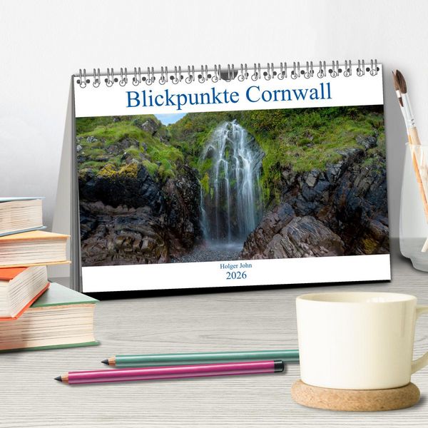 Produktbild: Blickpunkte Cornwall (Tischkalender 2026 DIN A5 quer), CALVENDO Monatskalender
