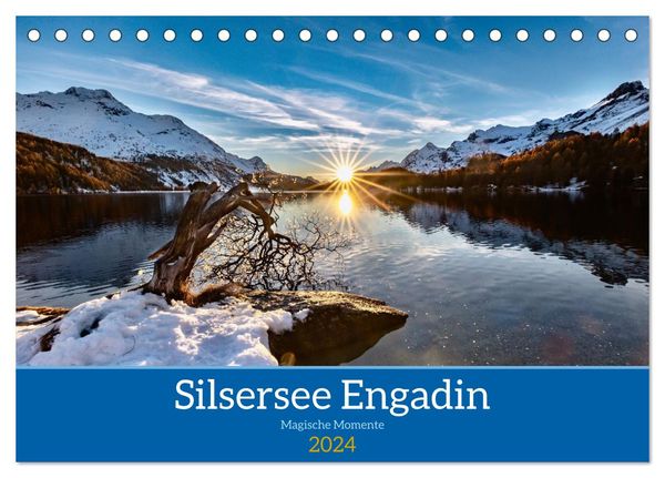 Silsersee Engadin (Tischkalender 2024 DIN A5 quer), CALVENDO Monatskalender
