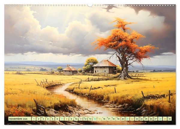 Produktbild: Une vie &agrave; la campagne (Calendrier mural 2026 DIN A2 vertical), CALVENDO calendrier mensuel