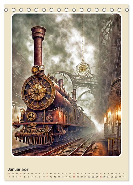 Produktbild: Steampunk Mobilit&auml;t (Tischkalender 2026 DIN A5 hoch), CALVENDO Monatskalender