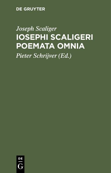 Produktbild: Iosephi Scaligeri Poemata omnia