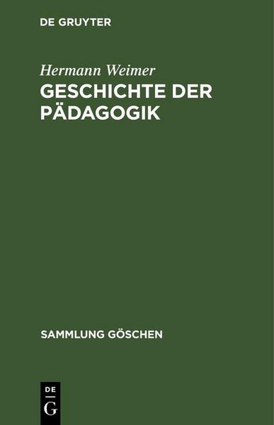 Produktbild: Geschichte der P&auml;dagogik