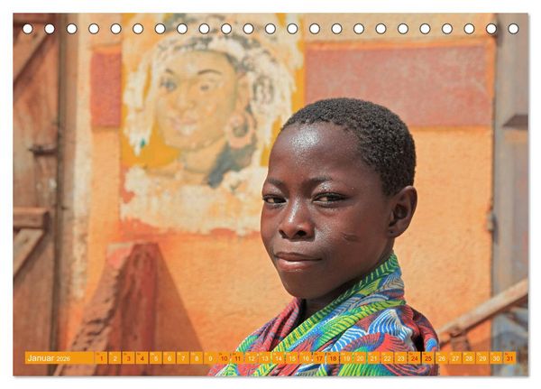 Produktbild: Westafrika Menschen 2026 (Tischkalender 2026 DIN A5 quer), CALVENDO Monatskalender