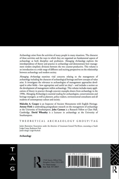 Produktbild: Managing Archaeology