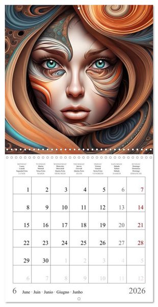 Produktbild: Cosmic sorceresses (Wall Calendar 2026 12 &times; 12 Inch) CALVENDO 12 Month Wall Calendar