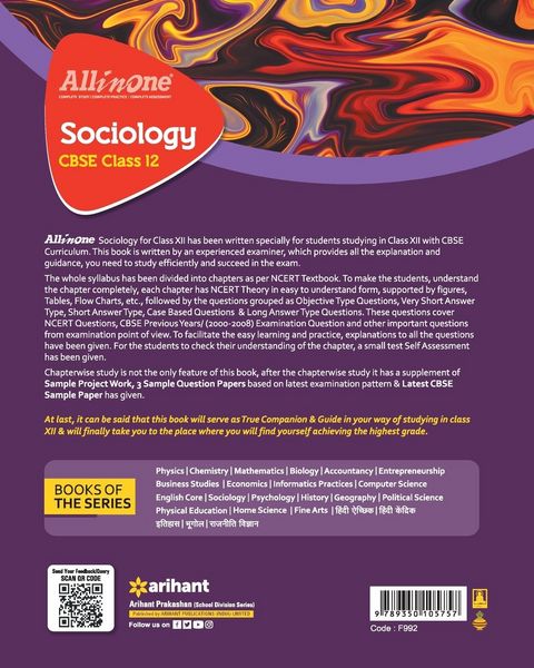 Produktbild: All In One Class 12th Sociology for CBSE Exam 2024