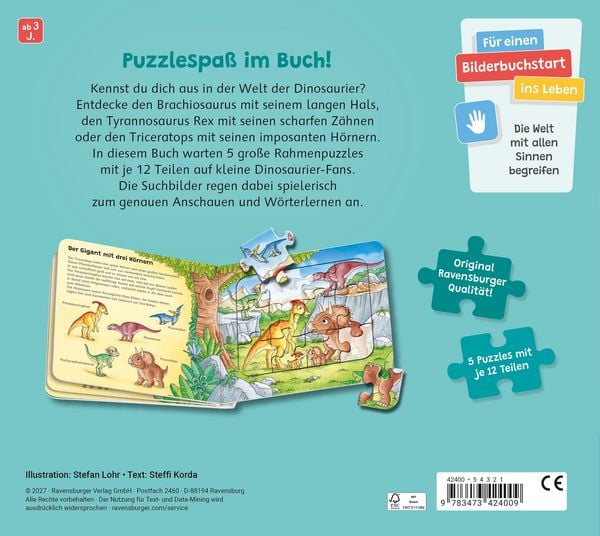 Produktbild: Ravensburger&reg; Puzzle-Buch: Dinosaurier