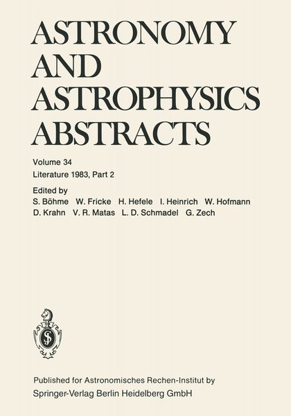 Produktbild: Astronomy and Astrophysics Abstracts