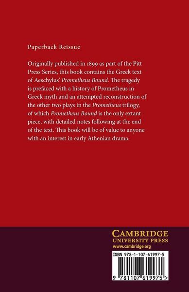 Produktbild: The Prometheus Bound of Aeschylus