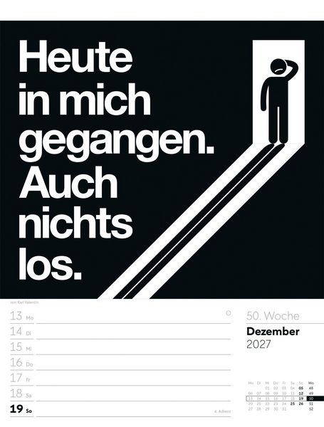 Produktbild: Klartext Spr&uuml;chekalender Wochenplaner 2027
