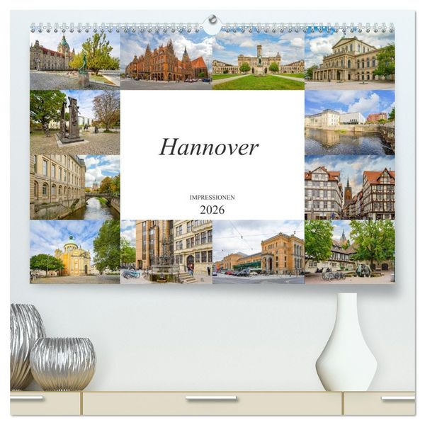 Produktbild: Hannover Stadtansichten (hochwertiger Premium Wandkalender 2026 DIN A2 quer), Kunstdruck in Hochglanz