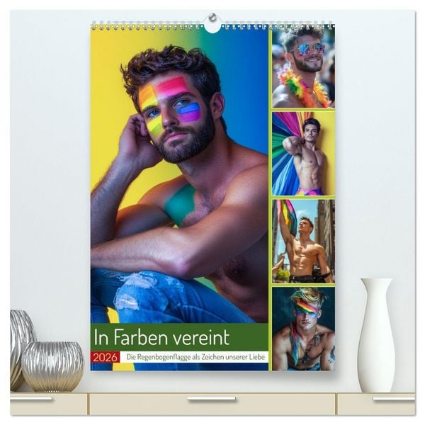 Produktbild: In Farben vereint (hochwertiger Premium Wandkalender 2026 DIN A2 hoch), Kunstdruck in Hochglanz