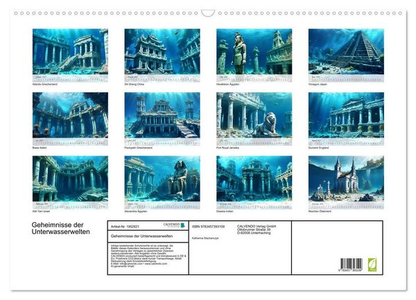 Produktbild: Geheimnisse der Unterwasserwelten (Wandkalender 2026 DIN A2 quer), CALVENDO Monatskalender