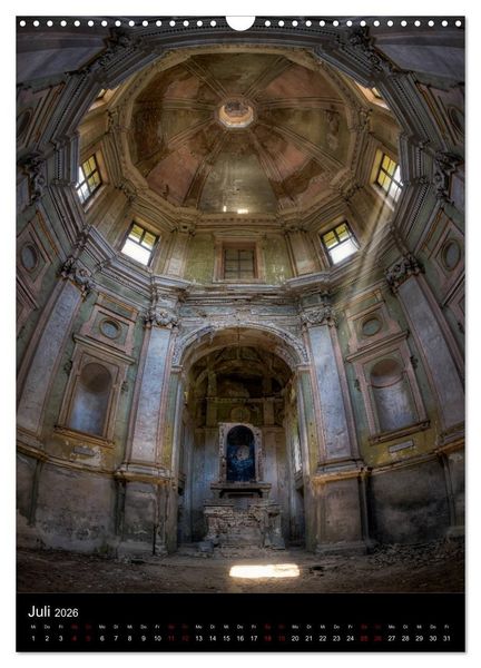 Produktbild: Lost Places - Verlassene Kirchen (Wandkalender 2026 DIN A3 hoch), CALVENDO Monatskalender