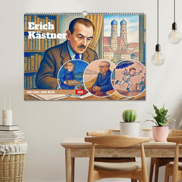 Produktbild: Erich K&auml;stner (Wandkalender 2026 DIN A2 quer), CALVENDO Monatskalender