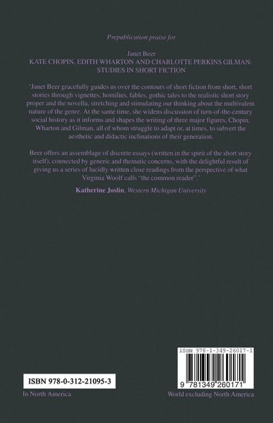 Produktbild: Kate Chopin, Edith Wharton and Charlotte Perkins Gilman