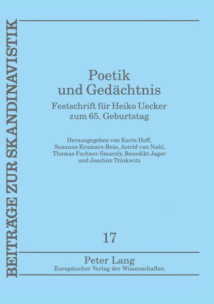 Produktbild: Poetik und Ged&auml;chtnis