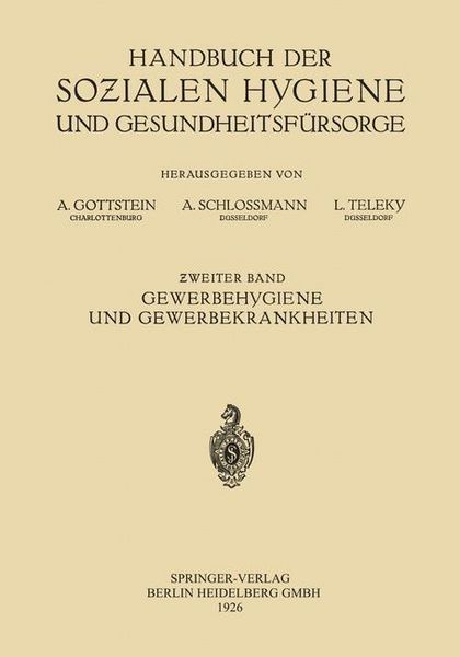 Produktbild: Gewerbehygiene und Gewerbekrankheiten