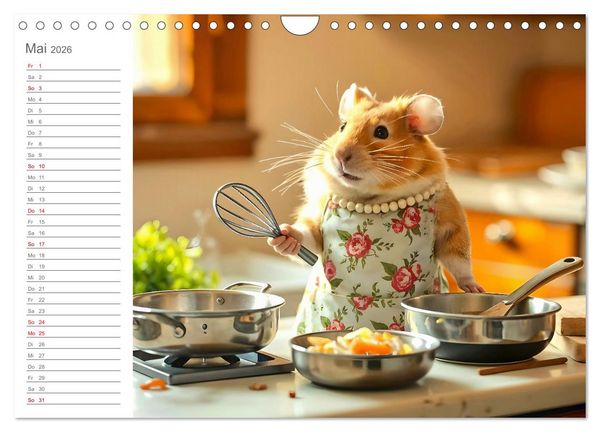 Produktbild: Hamsti Haushalt - Ordnung mit Pfiff und Flausch (Wandkalender 2026 DIN A4 quer), CALVENDO Monatskalender