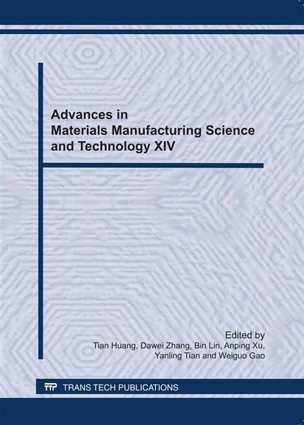 Produktbild: Advances in Materials Manufacturing Science and Technology XIV