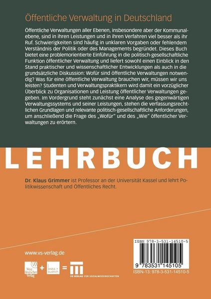 Produktbild: &Ouml;ffentliche Verwaltung in Deutschland