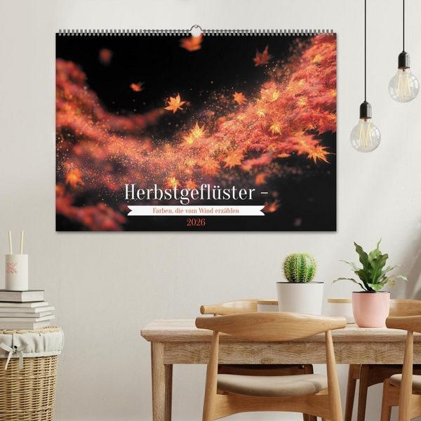 Produktbild: Herbstgefl&uuml;ster - Farben, die vom Wind erz&auml;hlen (Wandkalender 2026 DIN A2 quer), CALVENDO Monatskalender
