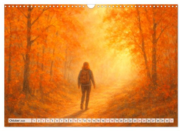 Produktbild: Ruhe finden - Der Anti-Stress-Kalender - Ein Jahr voller W&auml;rme und Achtsamkeit (Wandkalender 2026 DIN A3 quer), CALVENDO Monatskalender