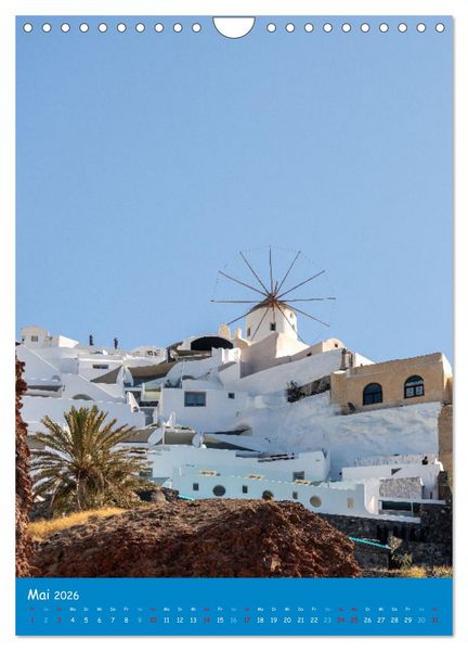 Produktbild: Griechenland - Die griechischen Inseln Mykonos und Santorini (Wandkalender 2026 DIN A4 hoch), CALVENDO Monatskalender