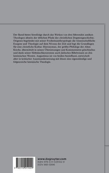Produktbild: Von Origenes und Hieronymus zu Augustinus