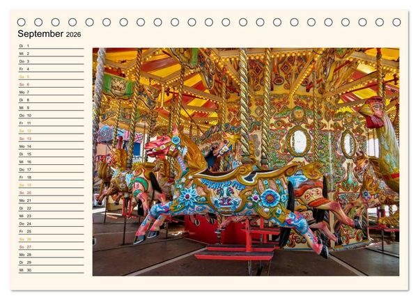 Produktbild: Karussell - Nostalgie (Tischkalender 2026 DIN A5 quer), CALVENDO Monatskalender