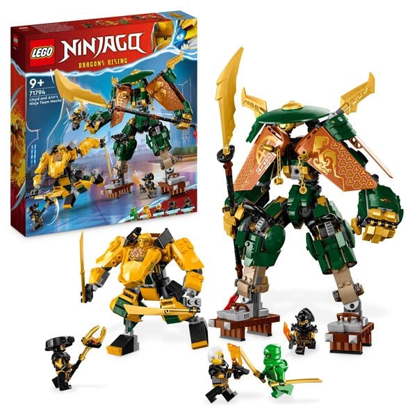 LEGO NINJAGO 71794 Lloyds und Arins Training-Mechs mit Action-Figuren