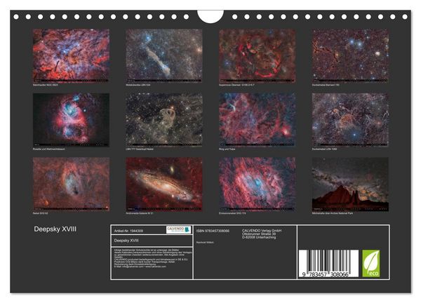 Produktbild: Deepsky XVIII (Wandkalender 2026 DIN A4 quer), CALVENDO Monatskalender