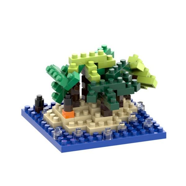 Produktbild: BRIXIES 220047 - Postkarte Happy Holiday, 3D Konstruktionsbausatz aus Ministeinen, 95 Teile