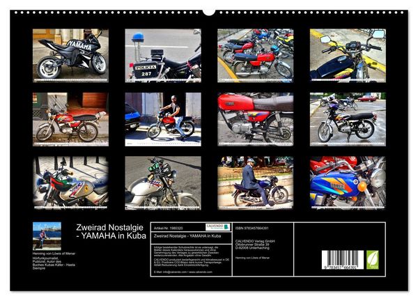 Produktbild: Zweirad Nostalgie - YAMAHA in Kuba (hochwertiger Premium Wandkalender 2026 DIN A2 quer), Kunstdruck in Hochglanz