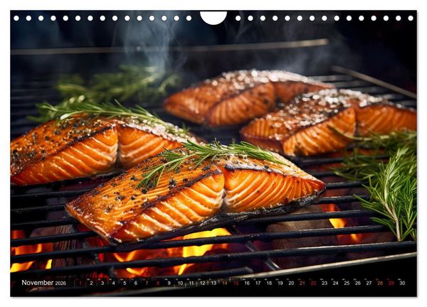 Produktbild: BBQ Feuerzauber - Grillkalender (Wandkalender 2026 DIN A4 quer), CALVENDO Monatskalender