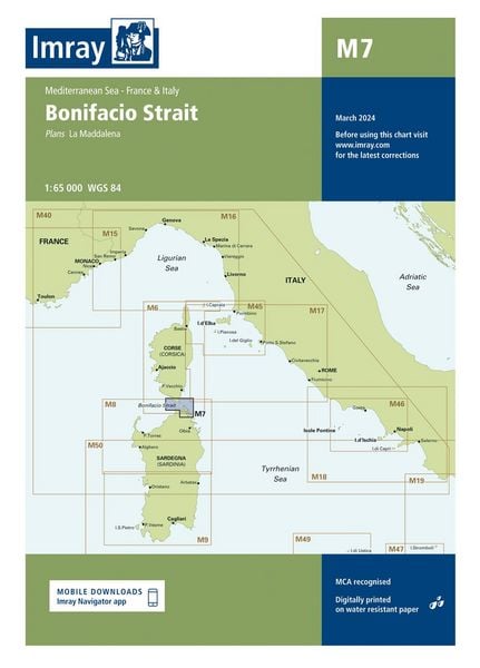 Produktbild: M7 Bonifacio Strait, Imray Chart