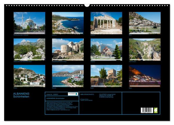 Produktbild: ALBANIENS Sch&ouml;nheiten (Wandkalender 2026 DIN A2 quer), CALVENDO Monatskalender