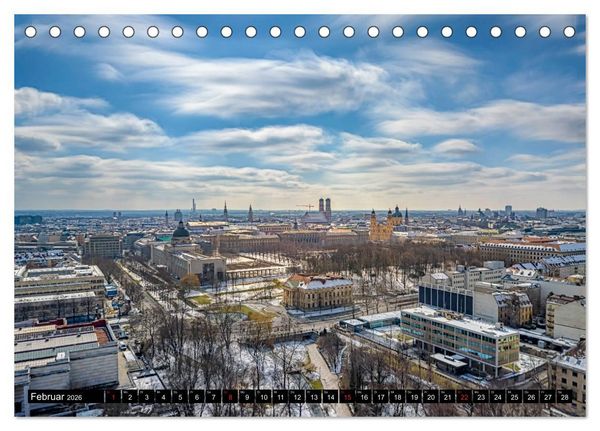Produktbild: Mein M&uuml;nchen aus der Luft (Tischkalender 2026 DIN A5 quer), CALVENDO Monatskalender
