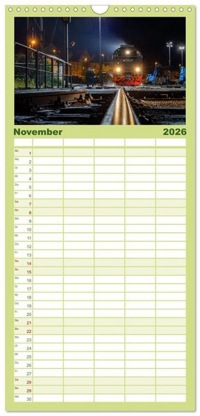 Produktbild: Familienplaner 2026 - Ein ganzes Jahr unter Volldampf! mit 5 Spalten (Wandkalender, 21 x 45 cm) CALVENDO