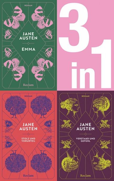 Produktbild: Jane Austen: Drei Romane in einem E-Book (3-in-1-Bundle). Emma, Stolz und Vorurteil, Verstand und Gef&uuml;hl