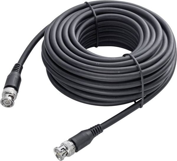 Produktbild: Sygonix SY-4714546 Video Verl&auml;ngerungskabel [1x BNC-Stecker - 1x BNC-Stecker] 1.00m Schwarz