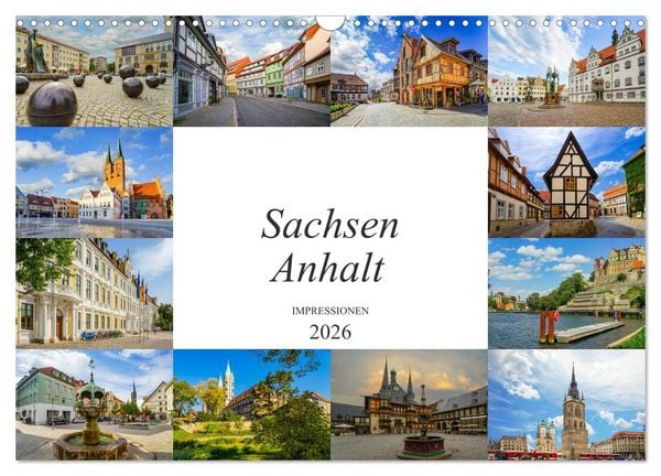 Produktbild: Sachsen Anhalt Impressionen (Wandkalender 2026 DIN A3 quer), CALVENDO Monatskalender